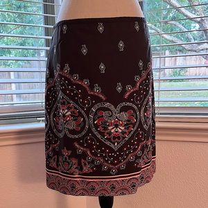 ANN TAYLOR LOFT women’s skirt in beautiful fall colors, Sz 10